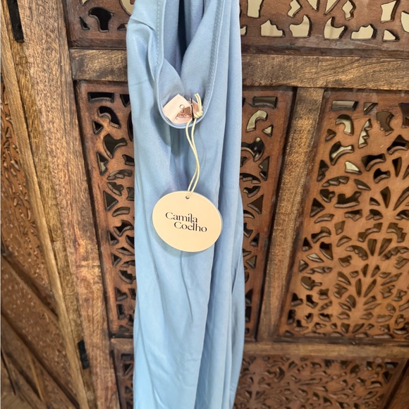 NEW NWT CAMILA COELHO PAYTON MAXI DRESS DUSTY BLUE - Picture 4 of 4